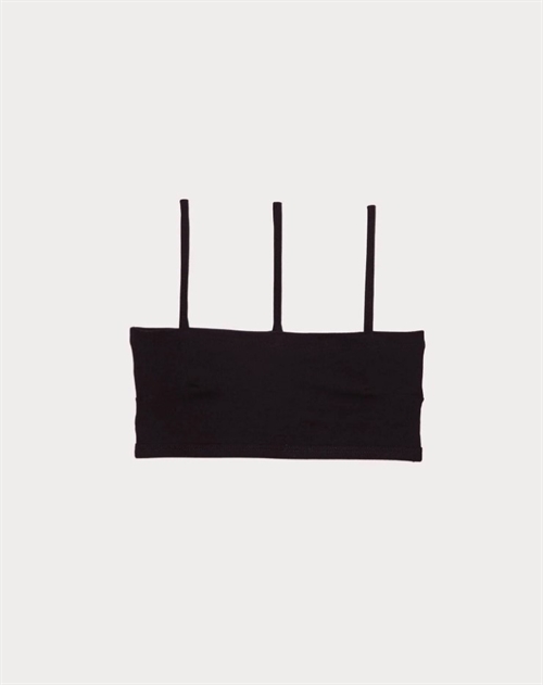 BASERANGE NIDA BRA COTTON RIB BLACK